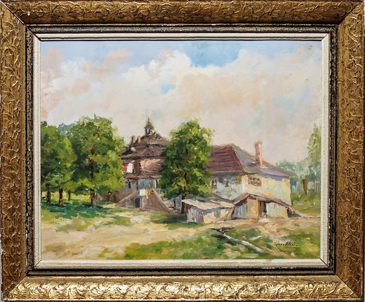 Josef Olexa (1901 - 1983) - Hofmanka, radnice z 12. století v Libni u Bulovky