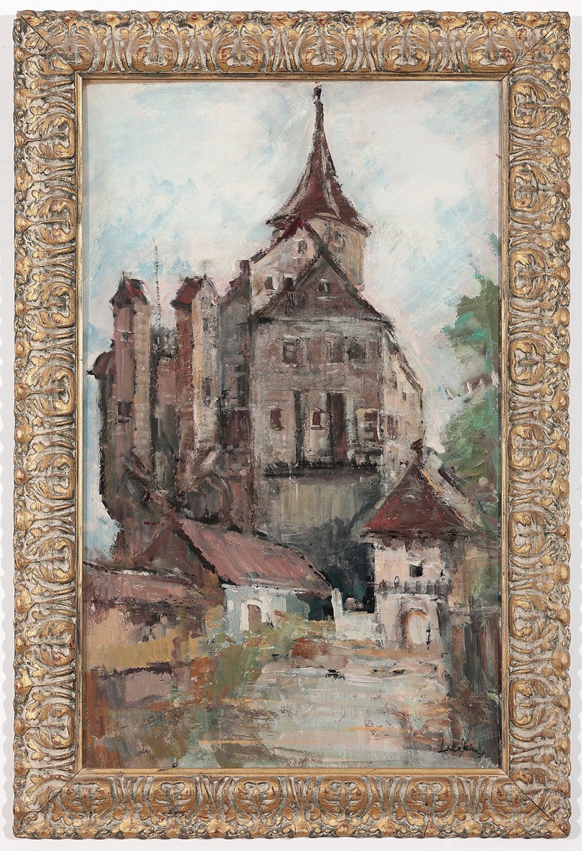 Alois Lukášek (1911 - 1984) - Hrad Pernštejn z nádvoří