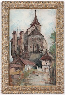 Alois Lukášek (1911 - 1984) - Hrad Pernštejn z nádvoří