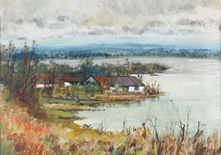 Josef Vondráček (1906-1983) - Chalupy u rybníka