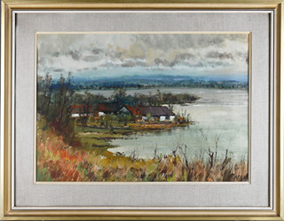 Josef Vondráček (1906-1983) - Chalupy u rybníka