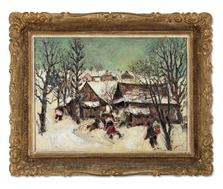 Alois Schneiderka (1896 - 1958) - Zima na Valašsku