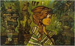 Ivan Sedliský (1926 - 1999) - Dívka v zelené zahradě