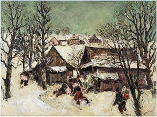 Alois Schneiderka (1896 - 1958) - Zima na Valašsku