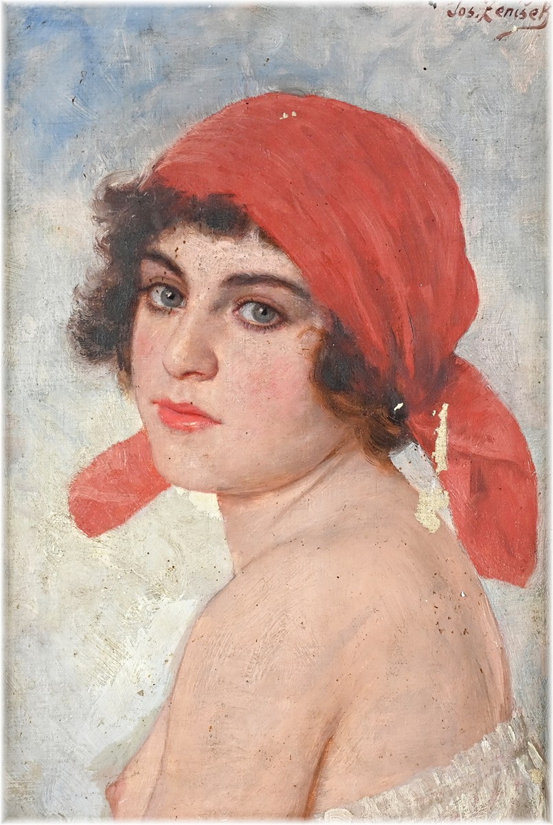 Josef Ženíšek (1855-1944) - Dívka v šátku