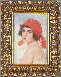 Josef Ženíšek (1855-1944) - Dívka v šátku