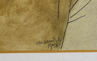 Ota Janeček (1919-1996) - Portrét Jany Hlaváčové