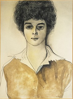 Ota Janeček (1919-1996) - Portrét Jany Hlaváčové