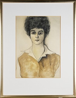 Ota Janeček (1919-1996) - Portrét Jany Hlaváčové