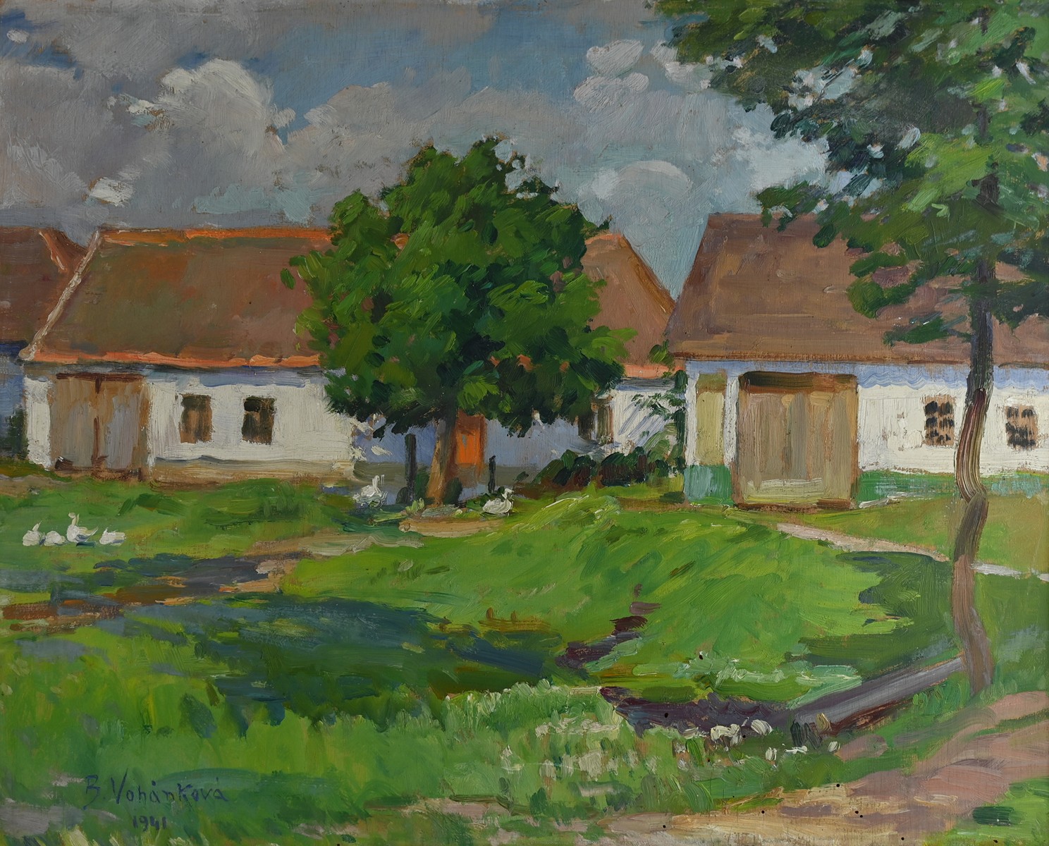 Božena Vohánková (1881-1957) - Vesnická idyla