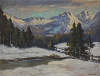 R. Petrovský - Horská zimní krajina