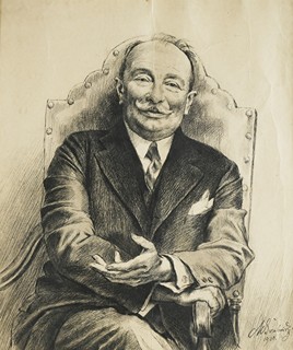 Max Švabinský (1873-1962) - Portrét generálního ředitele živnobanky