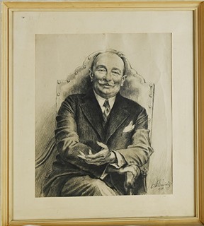 Max Švabinský (1873-1962) - Portrét generálního ředitele živnobanky