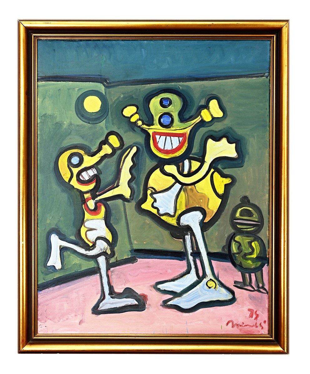 Jiří Načeradský (1939 - 2014) - Dvě holčičky (oboustranný obraz)