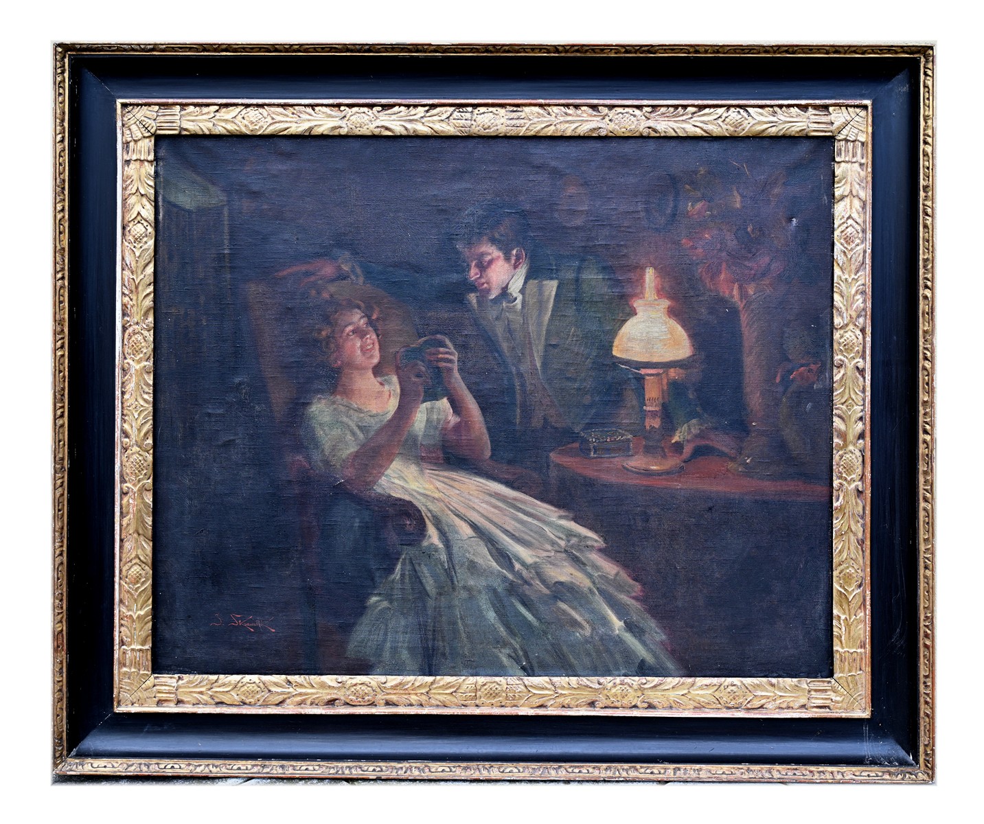 Jan Skramlík (1860 - 1936) - Galantní scéna