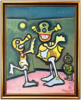 Jiří Načeradský (1939 - 2014) - Dvě holčičky (oboustranný obraz)