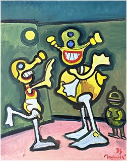 Jiří Načeradský (1939 - 2014) - Dvě holčičky (oboustranný obraz)