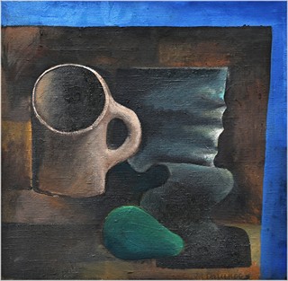 Miroslav Chlupáč (1920 - 2008) - Zátiší se zelenou drapérií