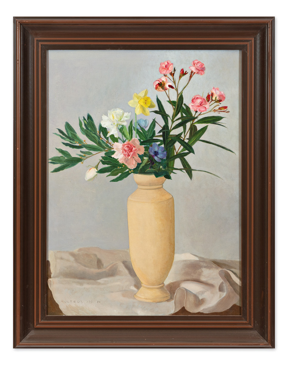 Still life with flowers in a vase