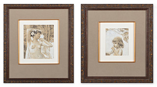 Two studies for the cover of the magazine "Die Kunst für Alle" year 1895/1896