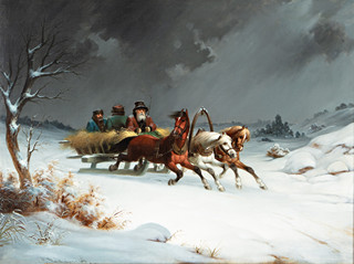 Winter sledding (large format)