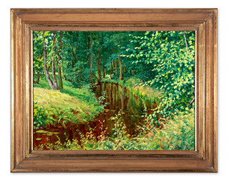Summer landscape with a stream