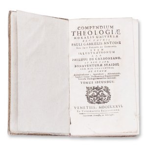 ANTOINE, Paul-Gabriel (1678-1743): Compendium theol. moralis universae II.