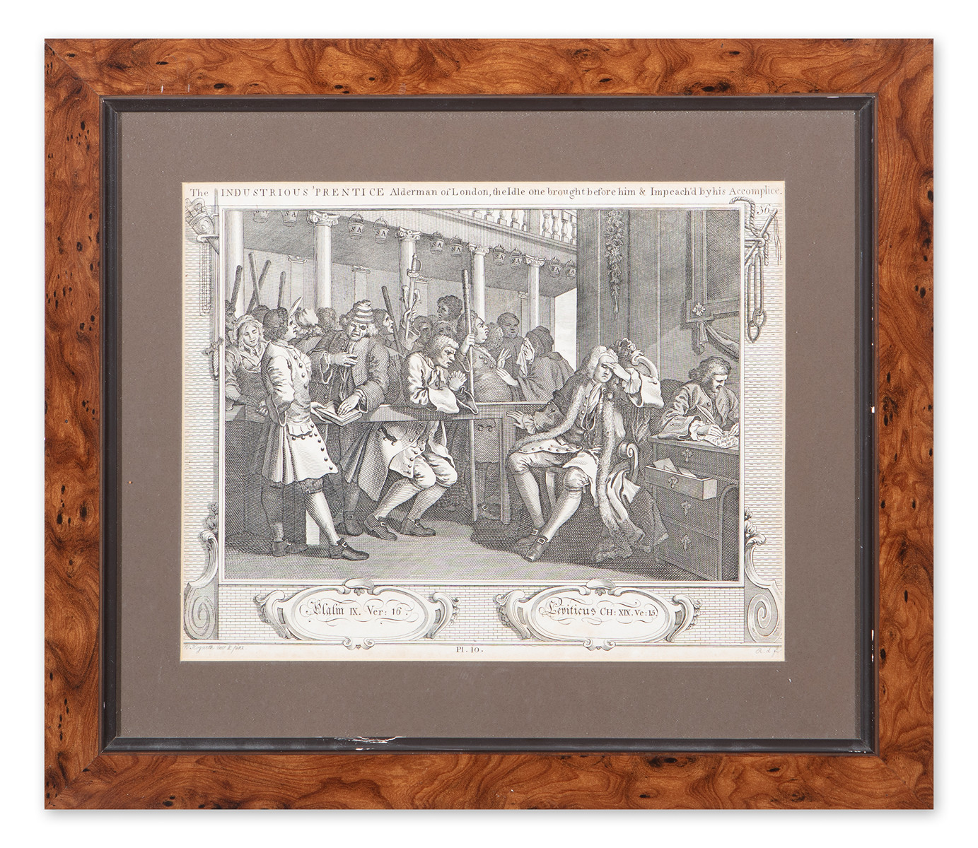 William Hogarth (1697 - 1764) - The Industrious 'Prentice Alderman of London, the Idle One Brought Before Him & Impeached by His Accomplice