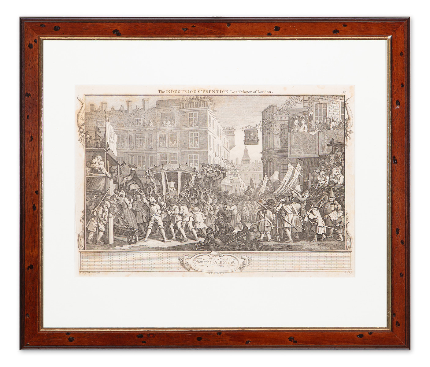 William Hogarth (1697 - 1764) - The Industrious 'Prentice Lord Mayor of London: Industry and Idleness, plate 12