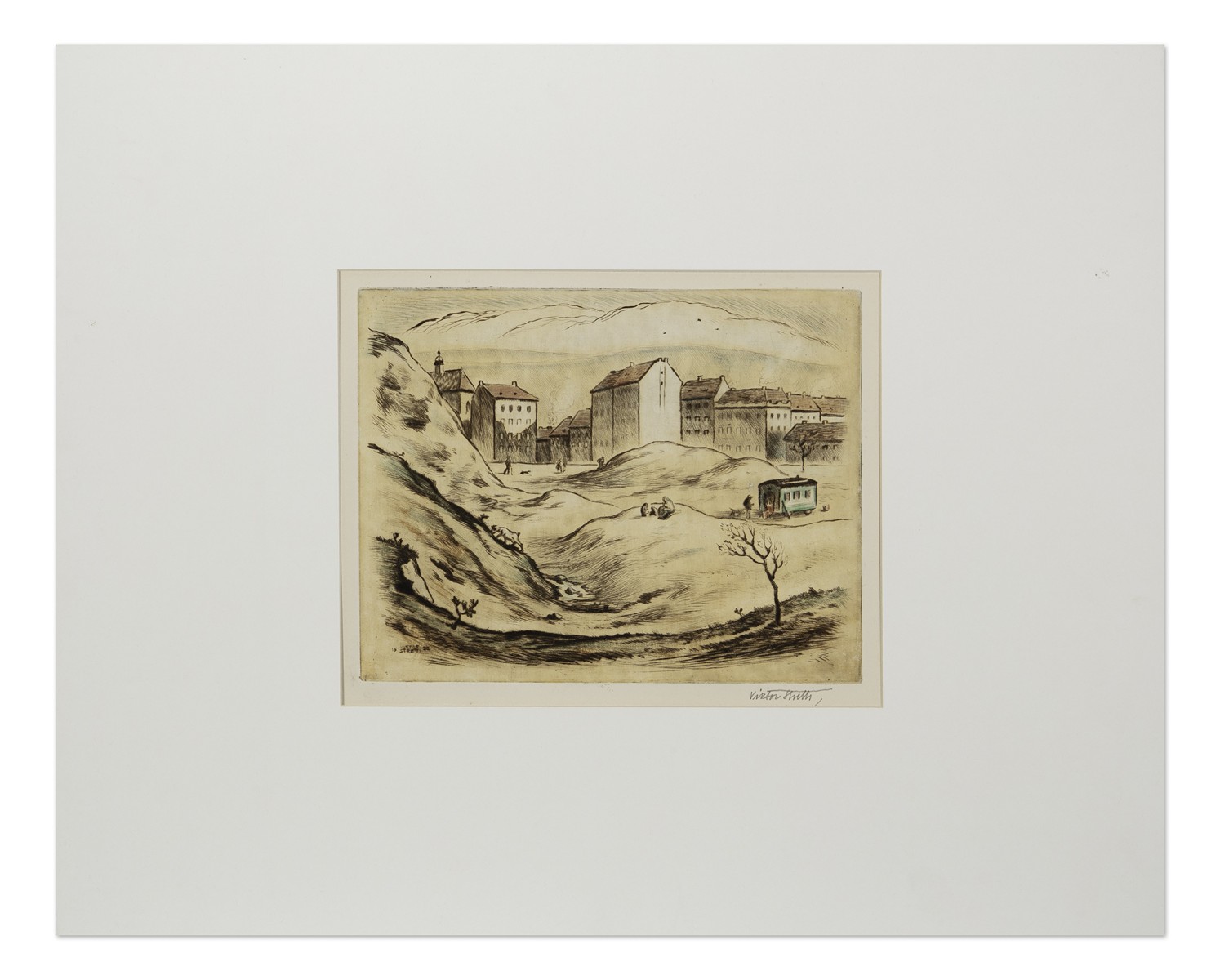 Viktor Stretti (1878 - 1957) - Židovské pece na Žižkově (Na Periferii)