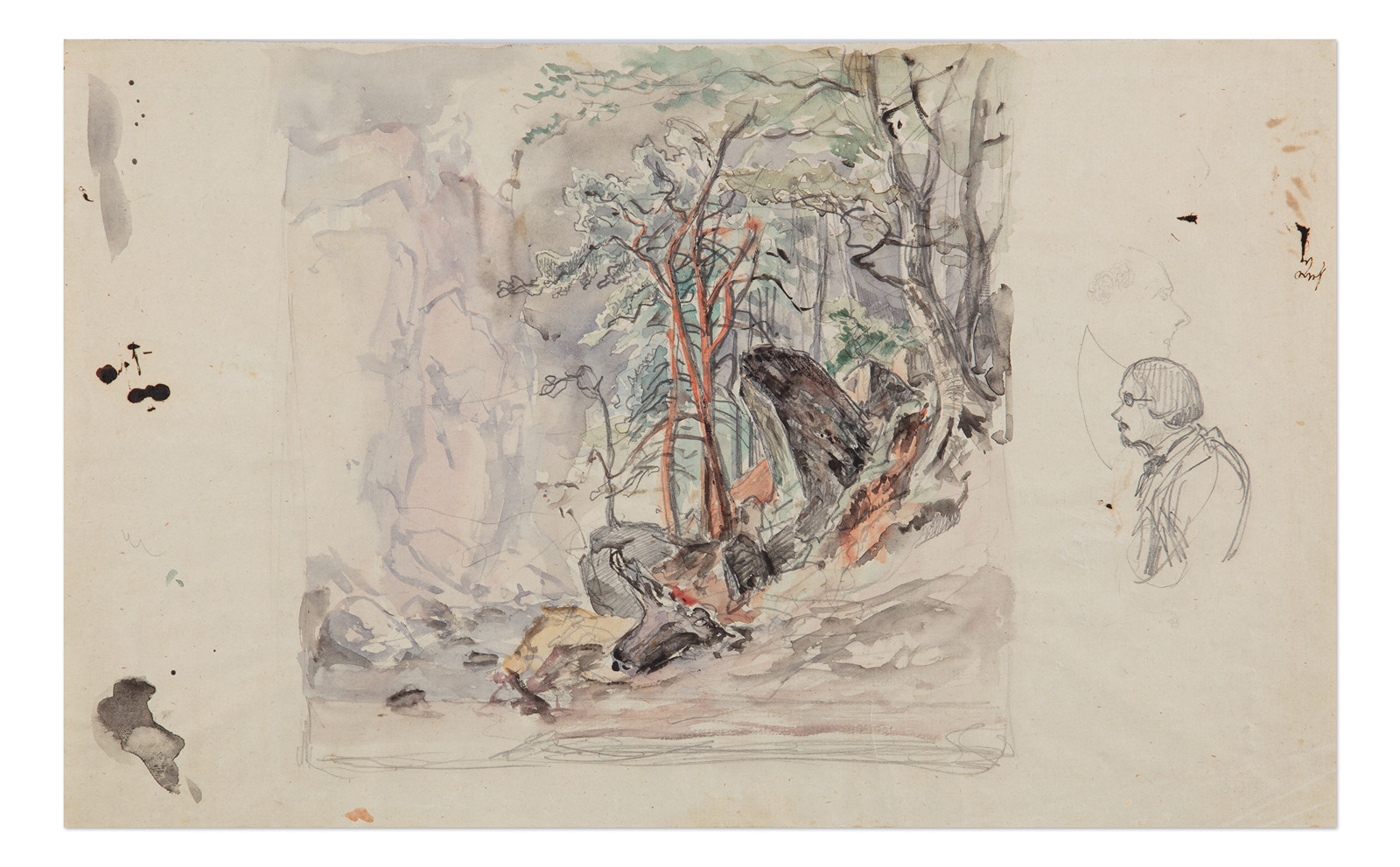 Jan Nowopacký (1821 - 1908) - Studie krajiny