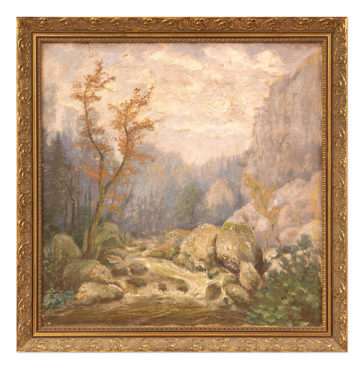 Jan Bedřich Minařík (1862 - 1937) - Krajina s kamenitým potokem