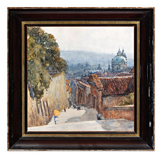 Angelo Jan Zeyer (1878 - 1945) - Zámecké schody v Praze