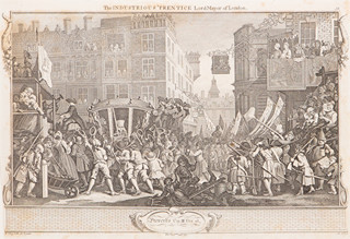 William Hogarth (1697 - 1764) - The Industrious 'Prentice Lord Mayor of London: Industry and Idleness, plate 12