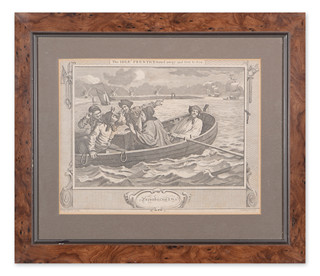 William Hogarth (1697 - 1764) - The Idle 'Prentice Turned Away and Sent to Sea (Industry and Idleness, plate 5)