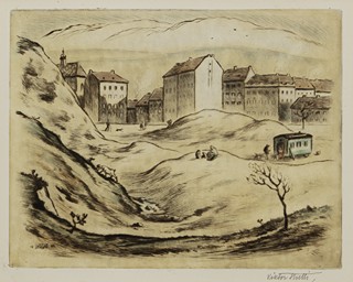 Viktor Stretti (1878 - 1957) - Židovské pece na Žižkově (Na Periferii)