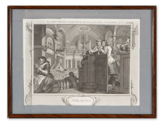William Hogarth (1697 - 1764) - The Industrious 'Prentice Performing the Duty of a Christian (Industry and Idleness, plate 2)