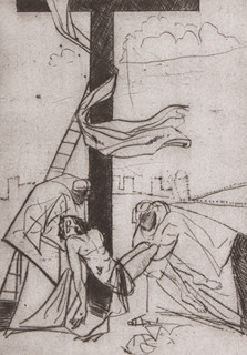 Jiří Ščerbakov (1926 - 2007) - Ukřižování Ježíše Krista (4 grafické listy)