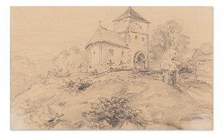 Josef Mánes (1820 - 1871) - Krajina s kostelíkem