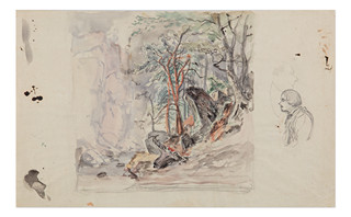 Jan Nowopacký (1821 - 1908) - Studie krajiny
