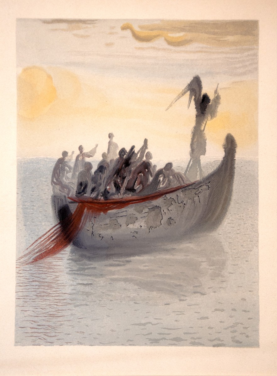 Salvador Dalí - Očistec: Zpěv 2: Loď duší