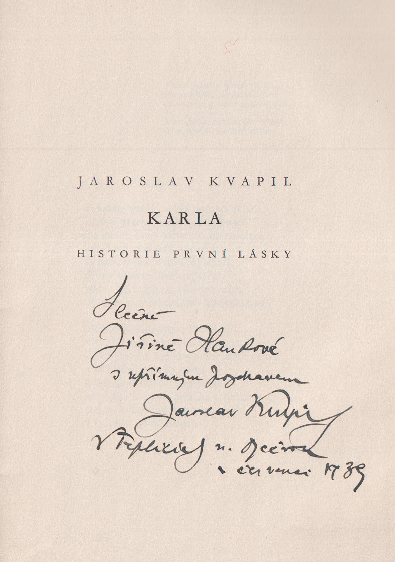 Jaroslav Kvapil - Karla