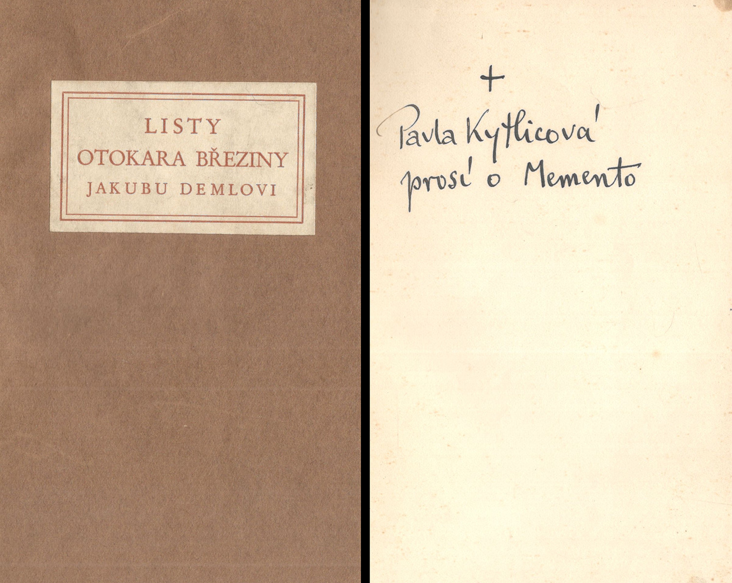 Jakub Deml (1878 - 1961) - Listy Otokara Březiny Jakubu Demlovi