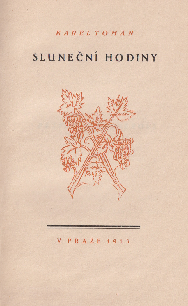 František Kysela (1881 - 1941) - K. Toman: Sluneční hodiny