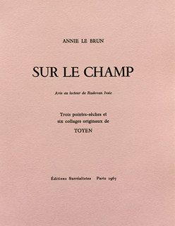 Marie Čermínová (Toyen) (1902 - 1980) - Annie Le Brun - Sur Le Champ