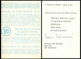 Zdena Salivarová (1933) - V. Drha: Anně K. je zima; Z. Salivarová: několik textů
