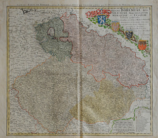 Johann Baptist Homann (1664 - 1724) - Regni Bohemiae, DVC. Silesiae, MarchionatVVm Moraviae et Lvsatiae