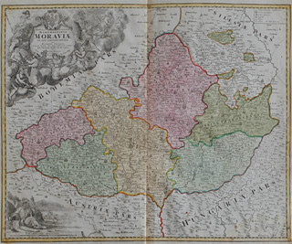 Johann Baptist Homann (1664 - 1724) - Tabula Generalis Marchionatus Maraviae in Sex Circulos Divisae