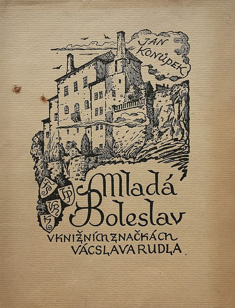 Jan Konůpek (1883 - 1950) - Mladá Boleslav v knižních značkách Václava Rudla
