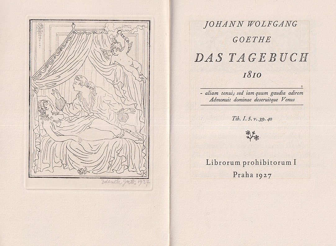 Zdeněk Guth (1902 - 1984) - Johann Wolfgang Goethe: Das Tagebuch. Deník